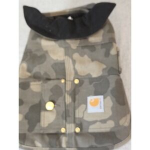 Carhartt Dog Puppy Chore Coat Vest Cotton Camo Quilted Small Corduroy Collar